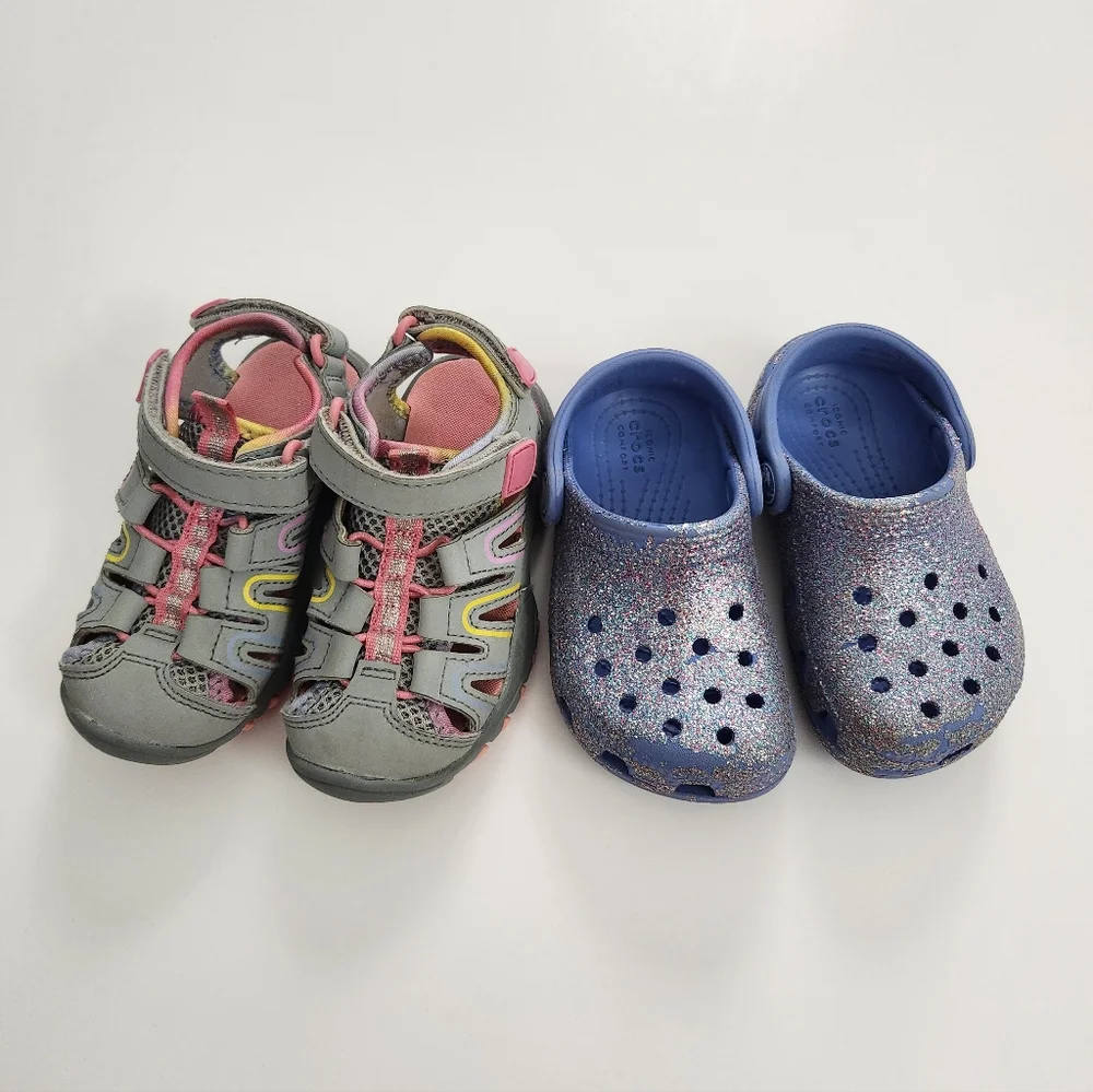 Toddler Baby Girl Shoe Bundle Size 7‎ - 2 Pairs